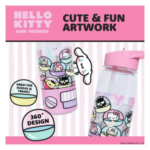 Hello Kitty and Friends water bottle showing 360 design
