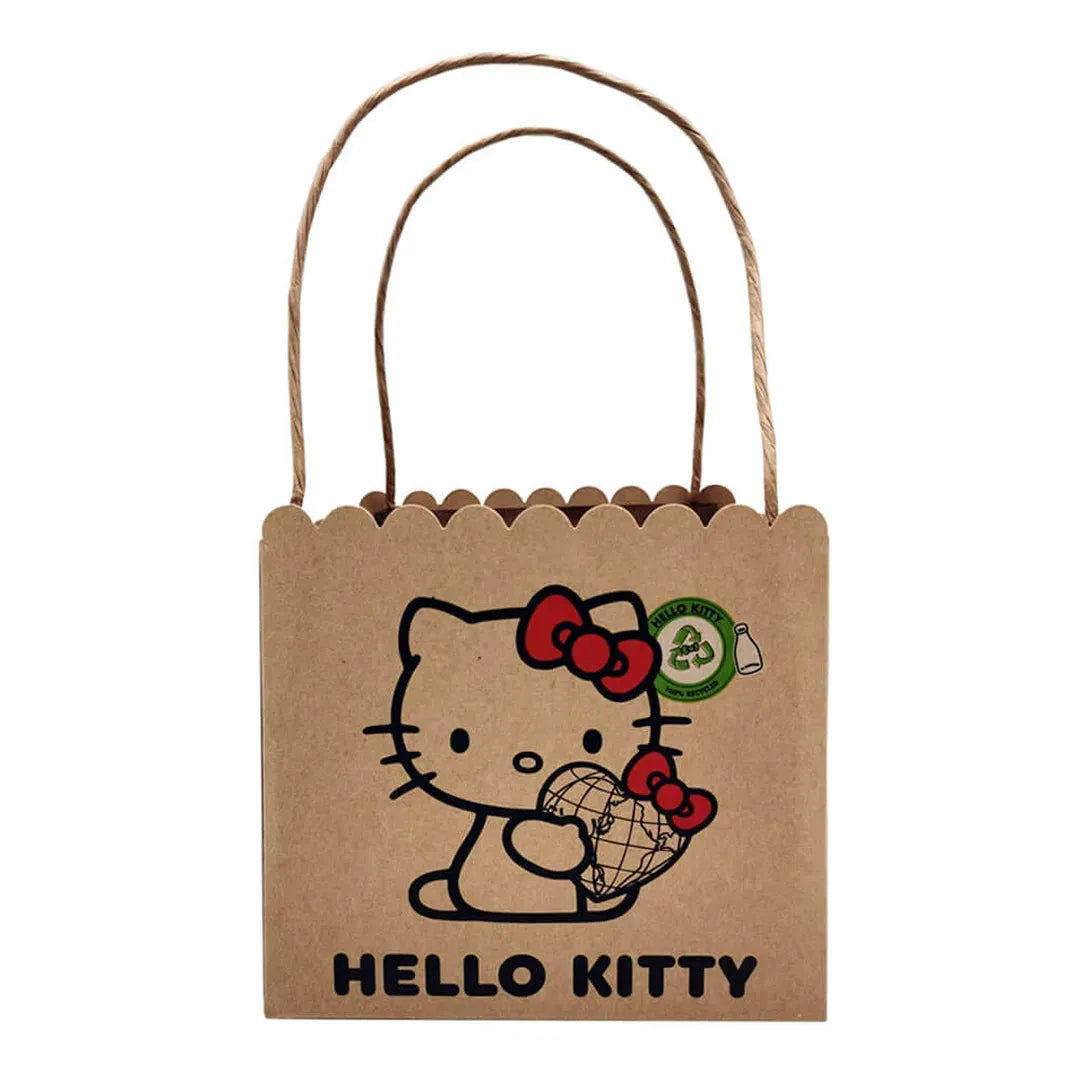 Hello Kitty eco plush in reusable cardboard bag packaging