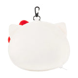 Back view of Hello Kitty plush travel pillow with clip attachment