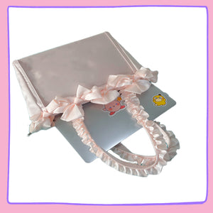 Ruffle Ita Bag with Clear Window | White & Pastels