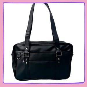 Black Ita Bag with Clear Display Window – Perfect for Pins & Plushies