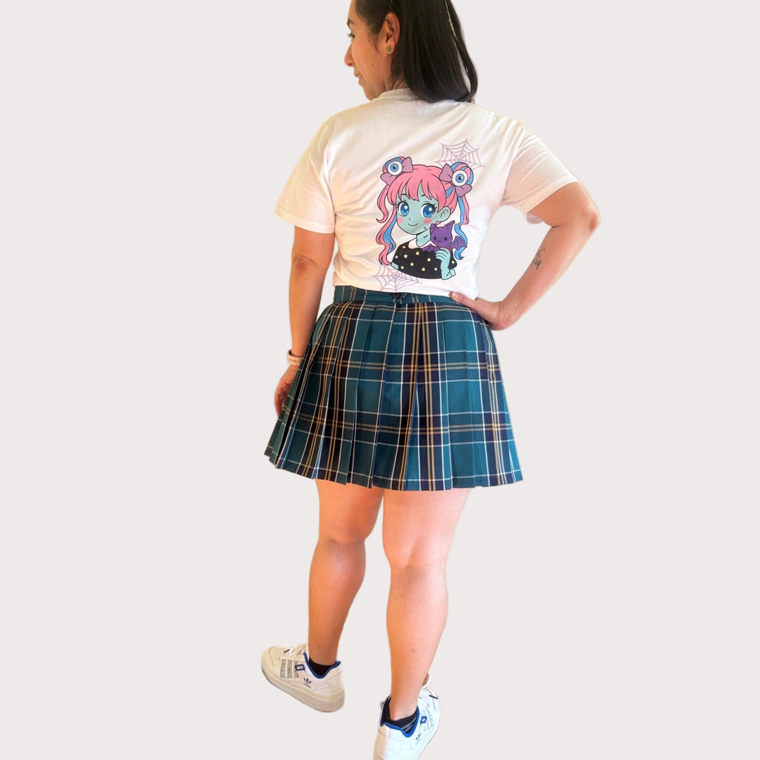 UNISEX T-SHIRT Kawaii Zombie Girl Back-Print Tee