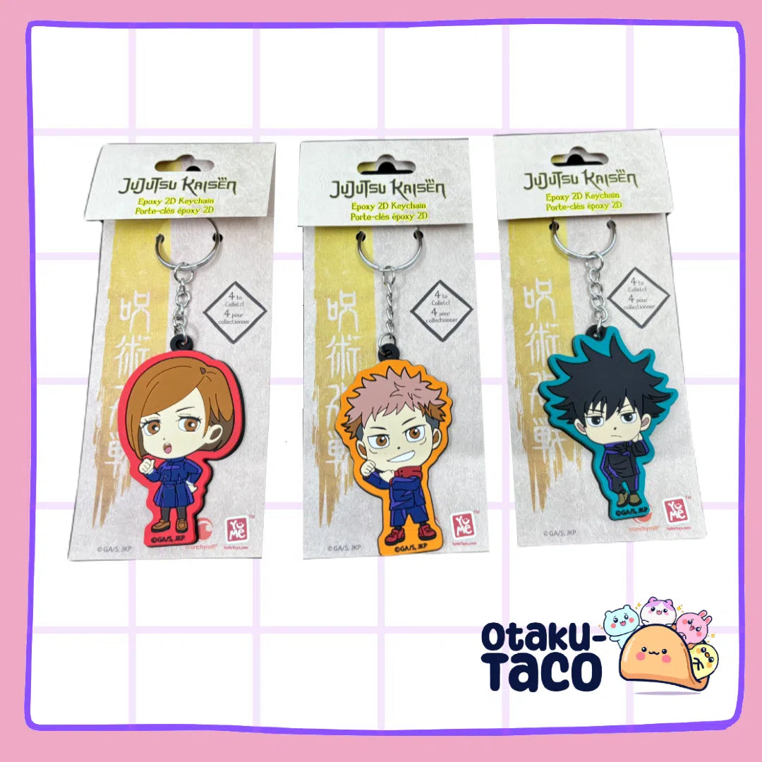 Jujutsu Kaisen  Epoxy 2D Keychains - 4 characters to choose from