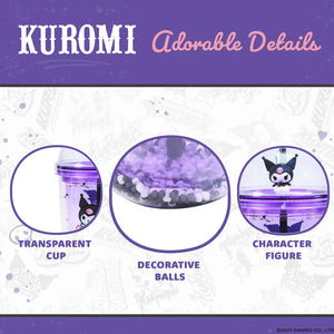 Kuromi Cup with Straw – 350 ml Reusable Kawaii Sanrio Tumbler | Official Sanrio Product