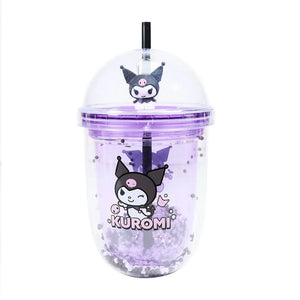 Kuromi Cup with Straw – 350 ml Reusable Kawaii Sanrio Tumbler | Official Sanrio Product