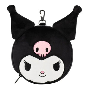 Official Sanrio Kuromi travel pillow with eye mask