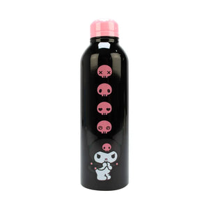 Kuromi character side with pink skull icons on bottle