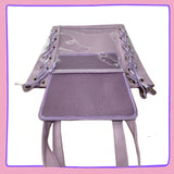 Lavender Lace-Up Ita  – Cute Clear Window Display Bag for Pins & Charms