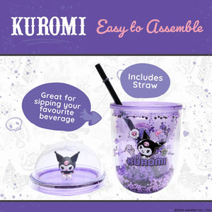 Kuromi Cup with Straw – 350 ml Reusable Kawaii Sanrio Tumbler | Official Sanrio Product