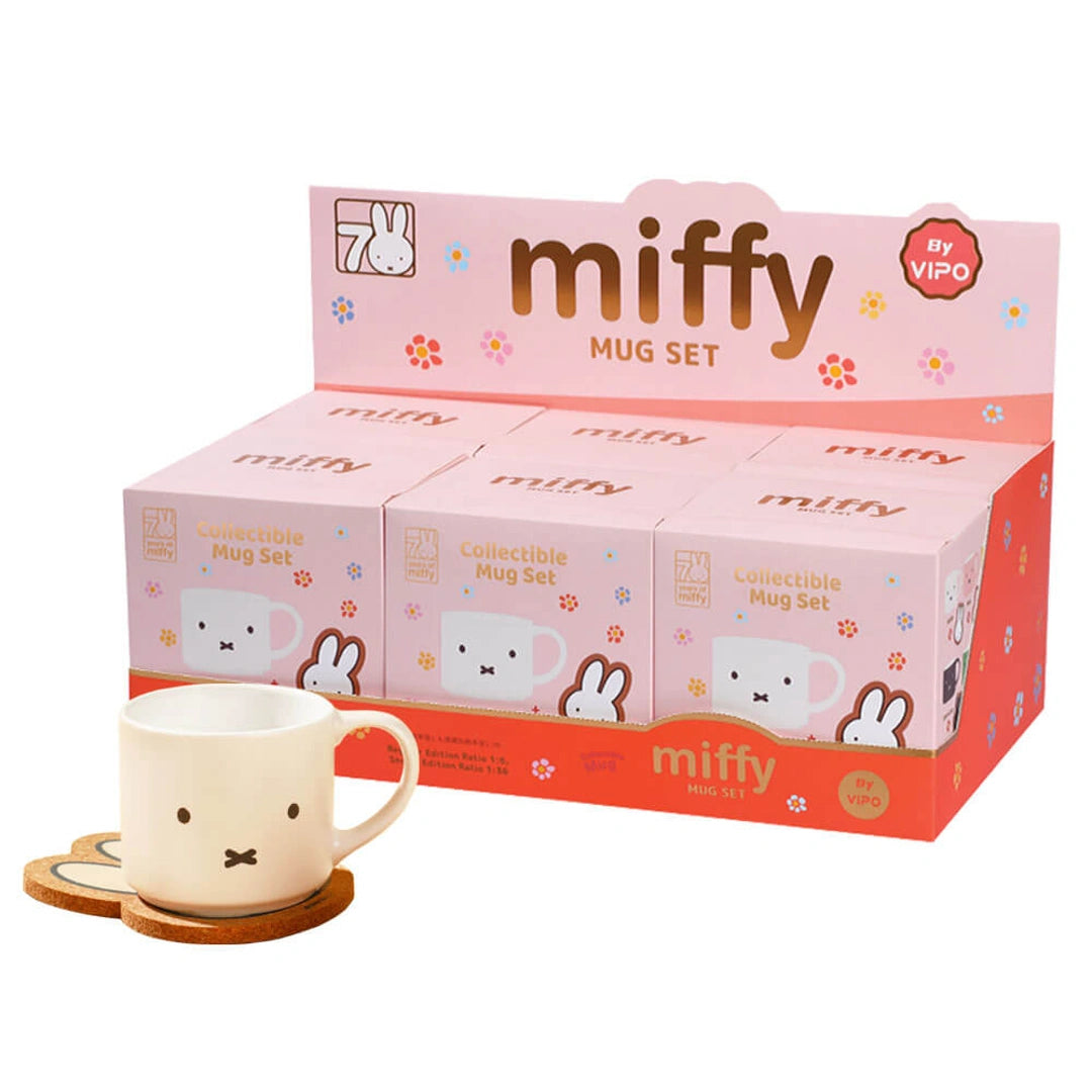Miffy mug set with packaging . Blind box display 
