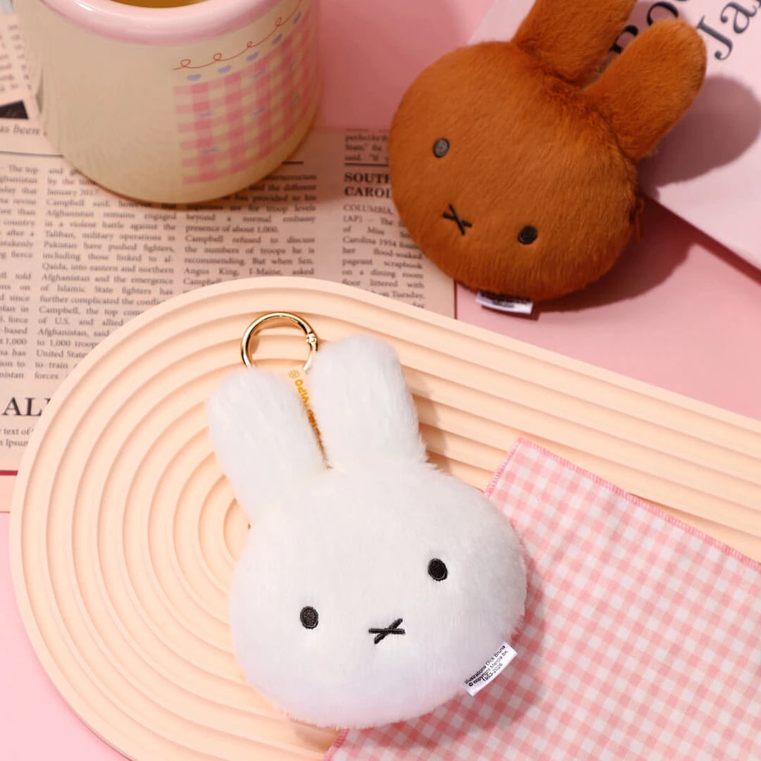 Miffy White Plush Purse Keychain | Mini Coin Pouch