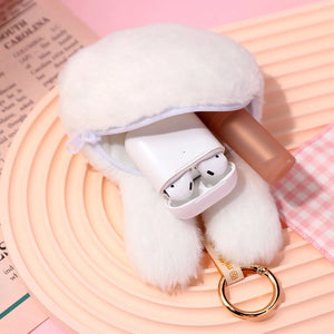 Miffy White Plush Purse Keychain | Mini Coin Pouch
