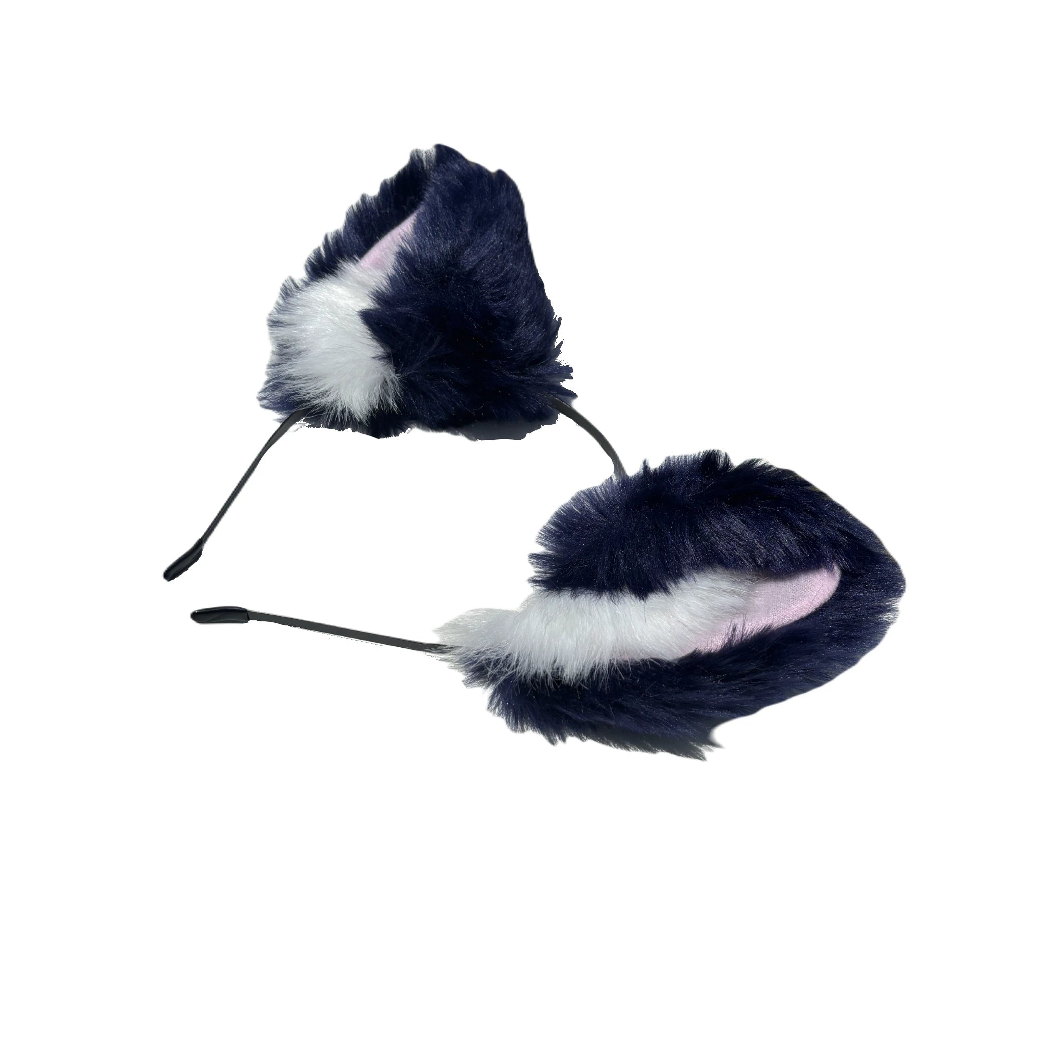 Navy blue ears - Cosplay accessories - extra floof