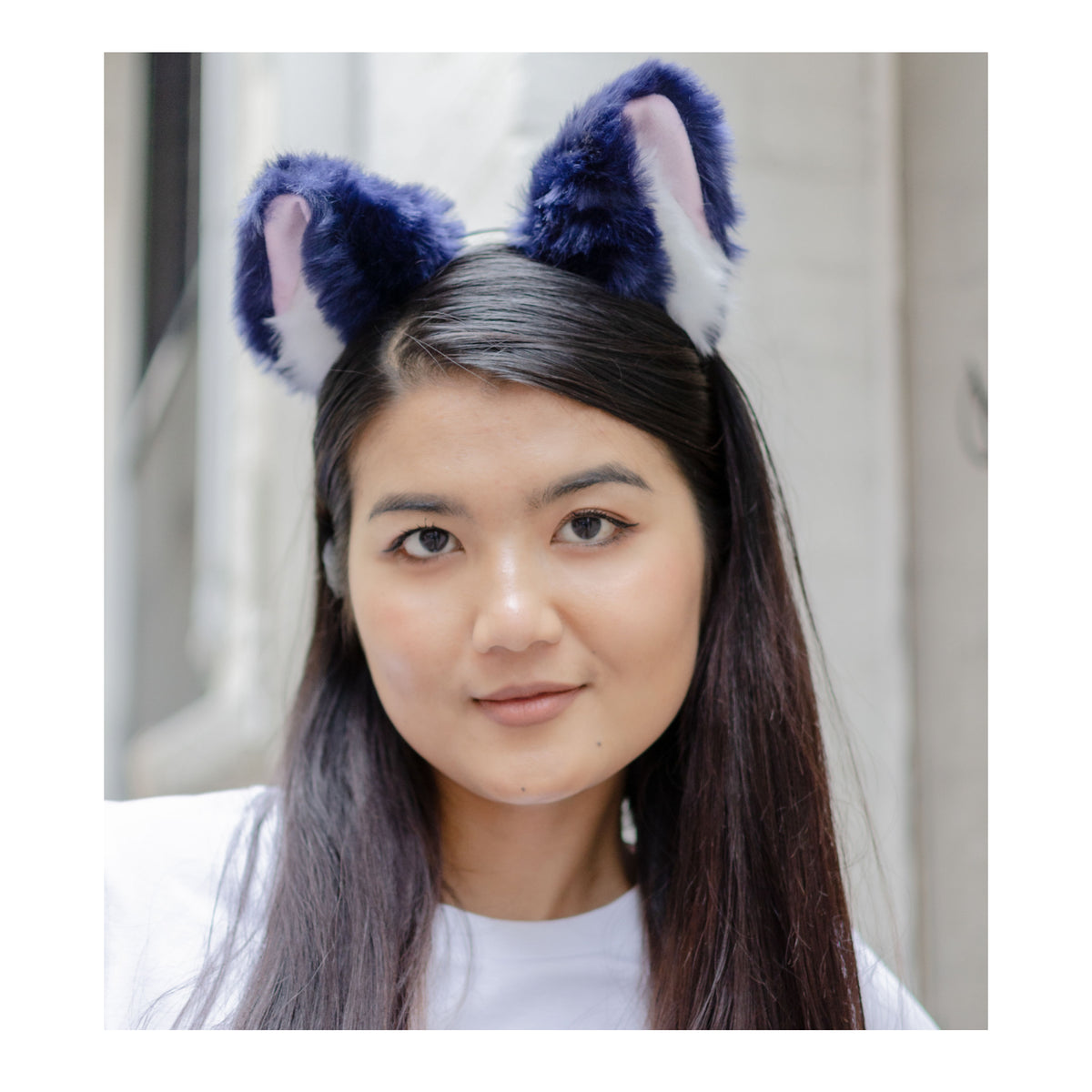 Navy blue ears - Cosplay accessories - extra floof