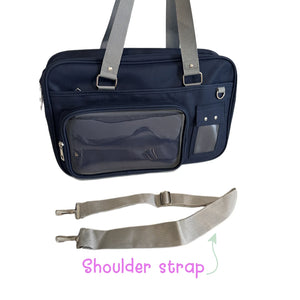 Large Ita-Bag with Clear Front – Show Off Your Fandom! (Pink & Navy)