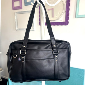 Black Ita Bag with Clear Display Window – Perfect for Pins & Plushies