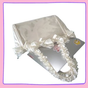 Off-White Satin Ita Bag – Display Pins & Charms in Style