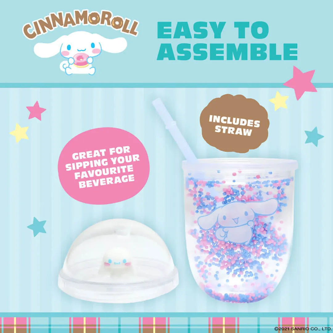 350ml reusable Sanrio Cinnamoroll straw tumbler Australia