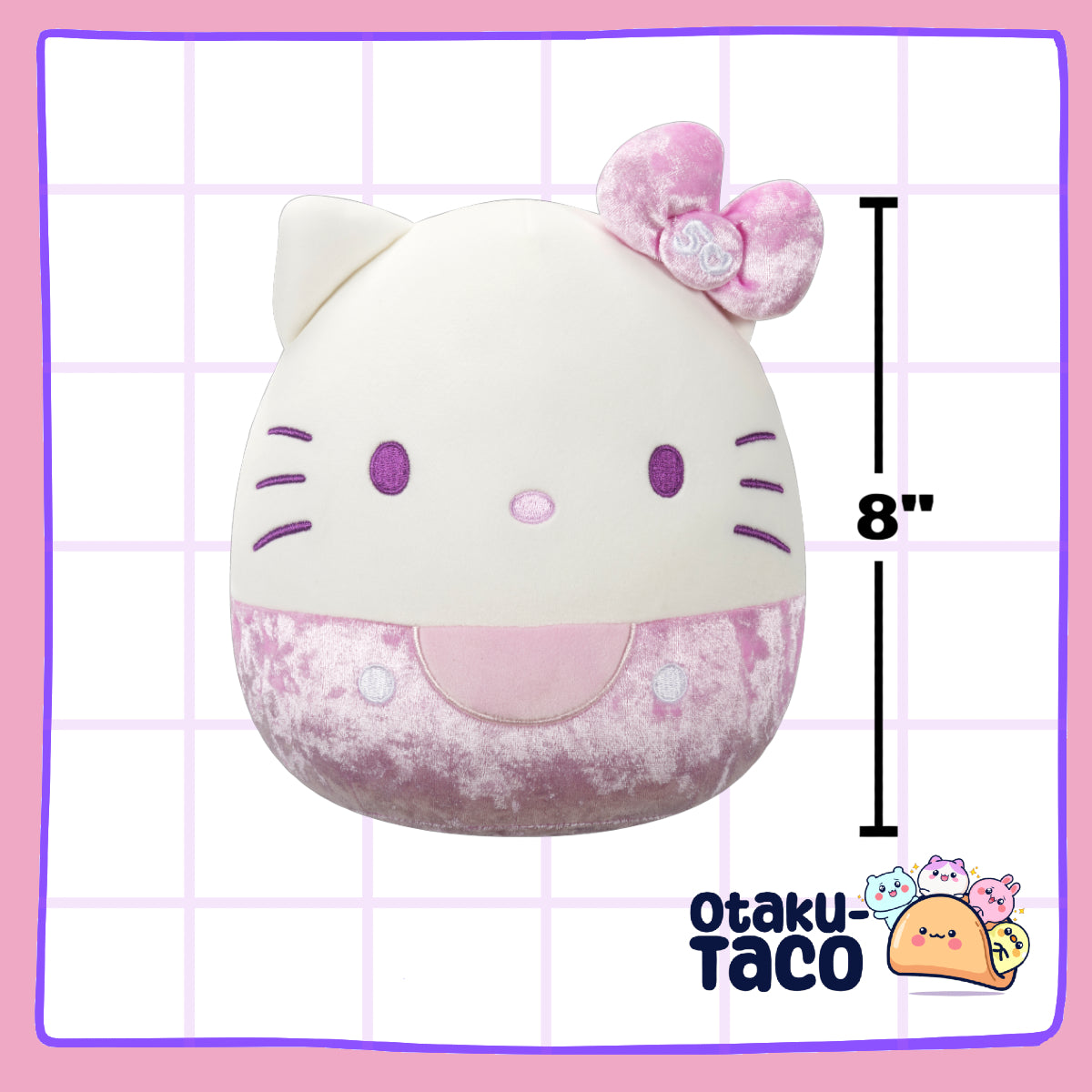 Hello Kitty with the Limited-Edition Light Purple Velvet Squishmallow Plush