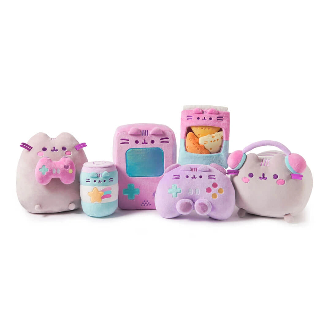 Pusheen Gamer Girl gaming plush collection lineup group image
