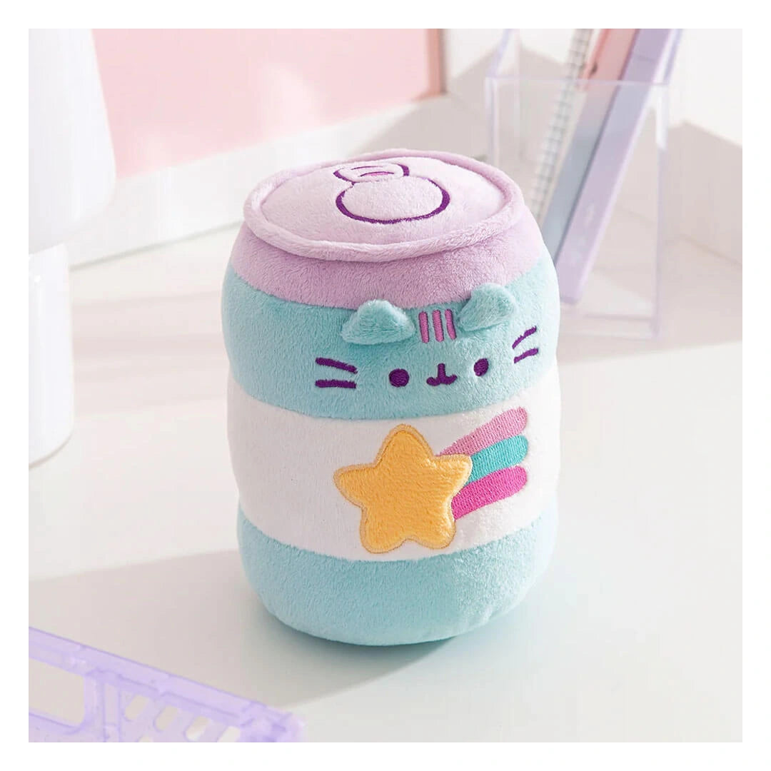 Pusheen Gamer Girl plush on shelf in pastel room