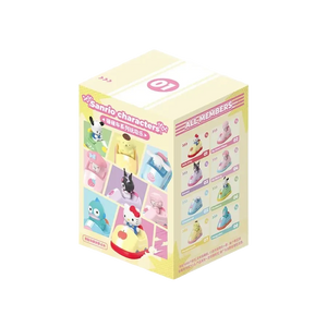 Box of Sanrio character figurines on a white background