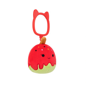 Keir the Candy Apple — Squishmallows 3.5" Halloween clip-on plush keyring, back view, Australia 2025
