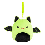 Leap the lime bat — Squishmallows 3.5" Halloween clip-on plush keyring, front view, Australia 2025