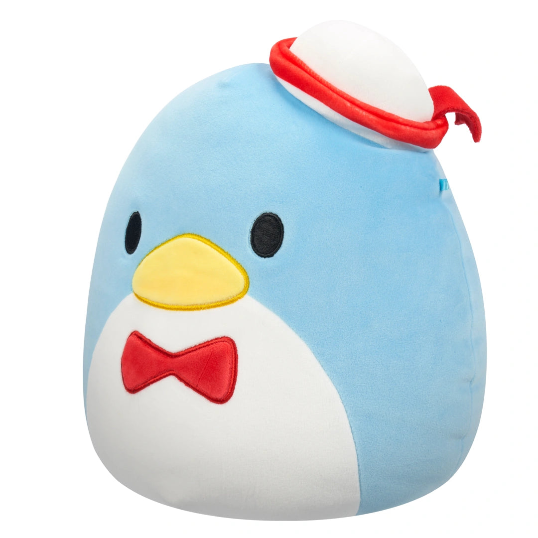 Plush toy penguin with a red bow tie and hat Hello Kitty and friends Tuxedo Sam 