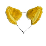 Fluffy Yellow Ears Headband – Cosplay & Costume Accessory for Cosplaying and Dress-Ups