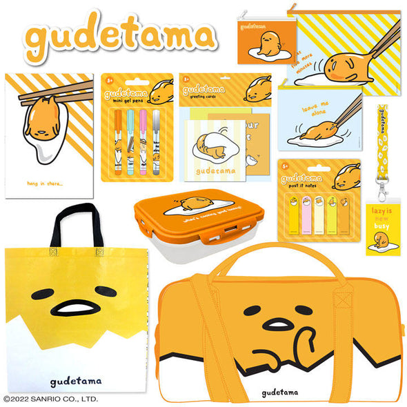 GUDETAMA SHOWBAG with DUFFLE BAG includes 10+ goodies in one bag!