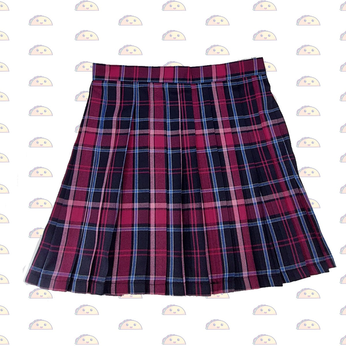 Purple n Navy Pleated skirt - Japanese/ Korean school girl - Cosplay skirt