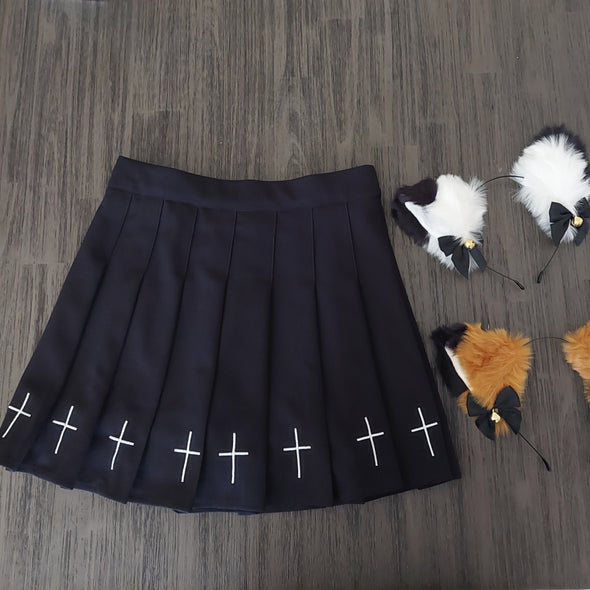 Black skirt with crosses