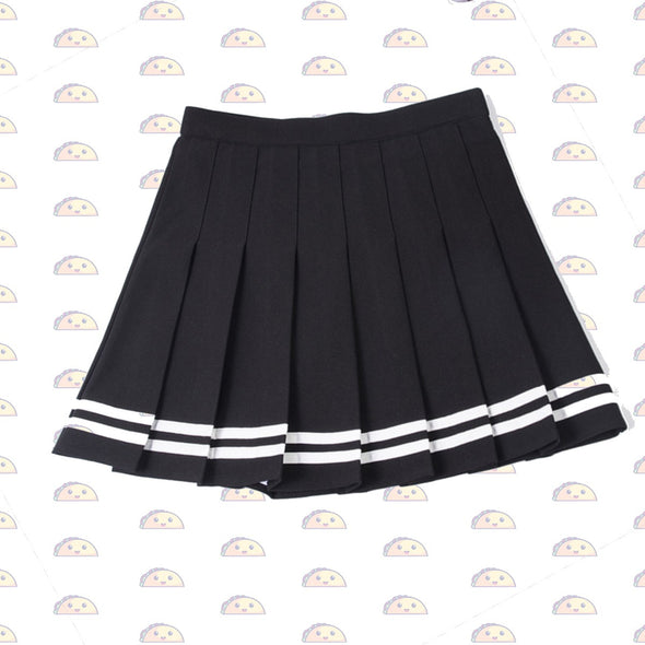 pleated skirt black colour