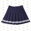 Navy Pleated Stretchy Skirt - with shorts