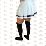 Over-the-Knee Socks - Black lace and bow