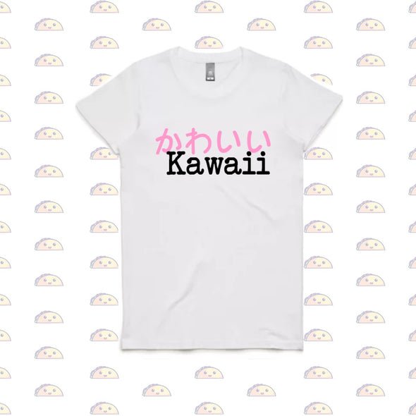  Kawaii t-shirt Chest Printed Short Sleeve_Tops For Sale | Otaku-taco_ Short sleeve design Printed chest Available in white O-neckline 100% cotton