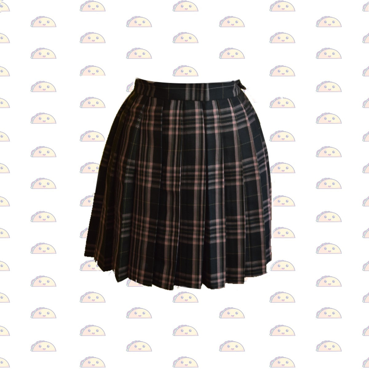 Grey n Pink Pleated skirt - Japanese/ Korean school girl - Cosplay skirt